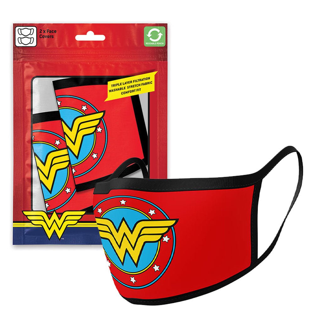 【廃番ラスト販売/特別価格】WONDER WOMAN ワンダーウーマン - Logo 2枚セット / ファッション・マスク - PGS